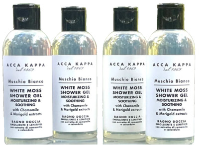 Acca Kappa White Moss Shower Gel 75 ml Travel Bottles - Set of 4