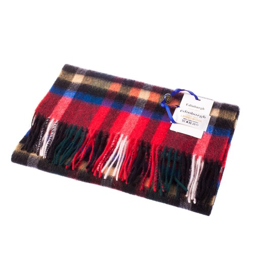 Edinburgh 100% Lambswool Modern Check Tartan Scarf Various Colours - Picture 35 of 46