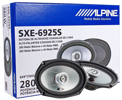 Alpine SXE-6925S 2-Way 6X9 '' Peak Coaxial Car Audio Speakers 280 Watts *  NEW *