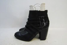 SOFFT Womens Size 10 M Black Leather Zip Buckle Ankle Fashion Boots Bootie