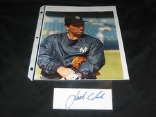 JACK CLARK BASEBALL LEGEND HAND SIGNED AUTOGRAPHED CUT SIGNATURE & 8X10 PHOTO