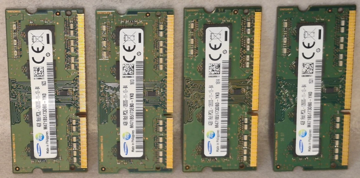 2 Barrettes RAM ADATA 4 Go DDR3-1600MHz ECC PC3-12800 - 8 Go Total, Modèle 76.B163G.C8J0C