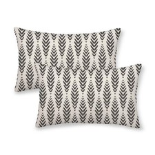 Boho Pillow Covers 12 x 20 Inch Pack of 2, Black and White Bohemian Ethnic He...