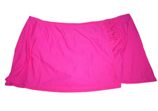 Womens Size 2X 20W-22W NEW Swimsuit Skirt Full Coverage Hot Pink Time and Tru