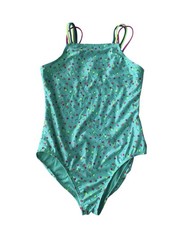 GAP Kids Girls One-Piece Swimsuit Green Multi Fruit Print Full Coverage XXL New