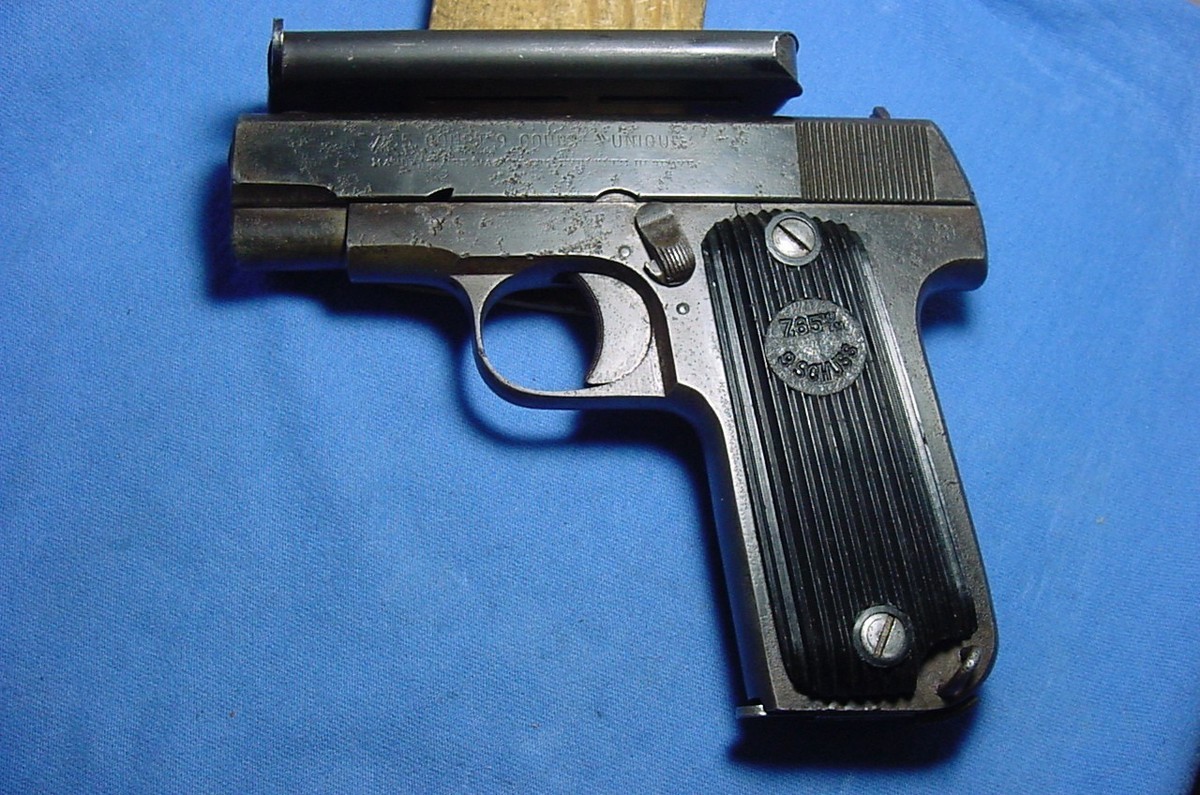 WWII Military Unique Model 17 7.65 COURT 9 COUPS Caliber 32 9 Rd