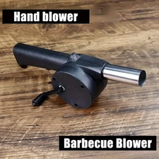 Grill Manual Blower - Hand-Cranked Charcoal Fire Starter for BBQ & Camping
