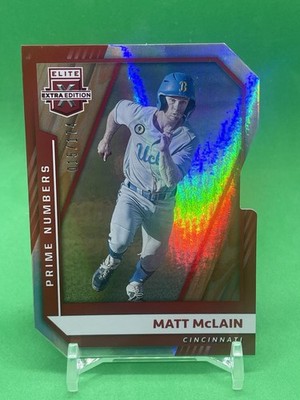 2021 PANINI ELITE EXTRA EDITION PRIME NUMBERS C #17 RED DIE-CUT MATT MCLAIN /174