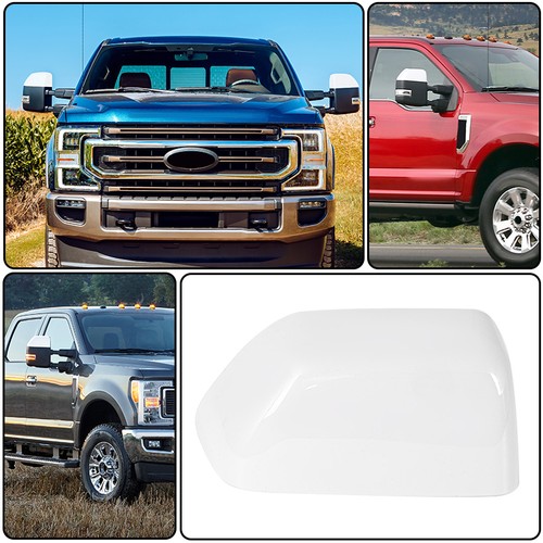 White Right Side Mirror Cover Cap For 2017-2024 Ford Super Duty F250 F350 F450 - Picture 4 of 14