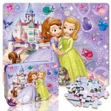 Kids Puzzles Ages 4-6: 100 Piece Jigsaw Puzzle in Metal Box, Educational Learn