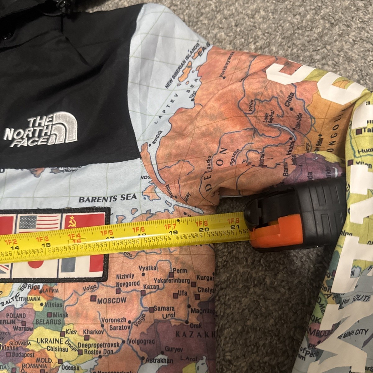 REP Supreme x The North Face Atlas World Map Expedition Coaches