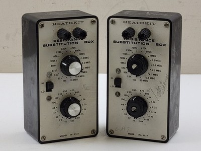 (Lot of 2) *UNTESTED* Heath Heathkit IN-3137 Resistance Substitution Boxes