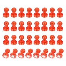 32pcs Magnets Push Pins, 0.7x0.5" Strong Fridge Magnets, Orange
