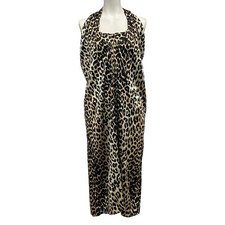 GANNI - Dark yellow Black Cream Women's Dress