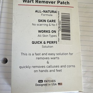 All-Natural Wart Remover Patches 144ct for Feet & Hands Calluses Corns