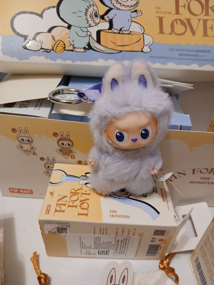 " E " LETTER Comfirmed Pin For Love PENDANT POP MART Authentic Purple Labubu - Image 2 of 4