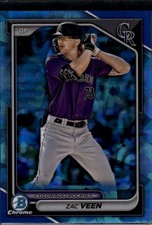 Zac Veen 2024 Bowman Draft Sapphire Edition Colorado Rockies #BDC-61