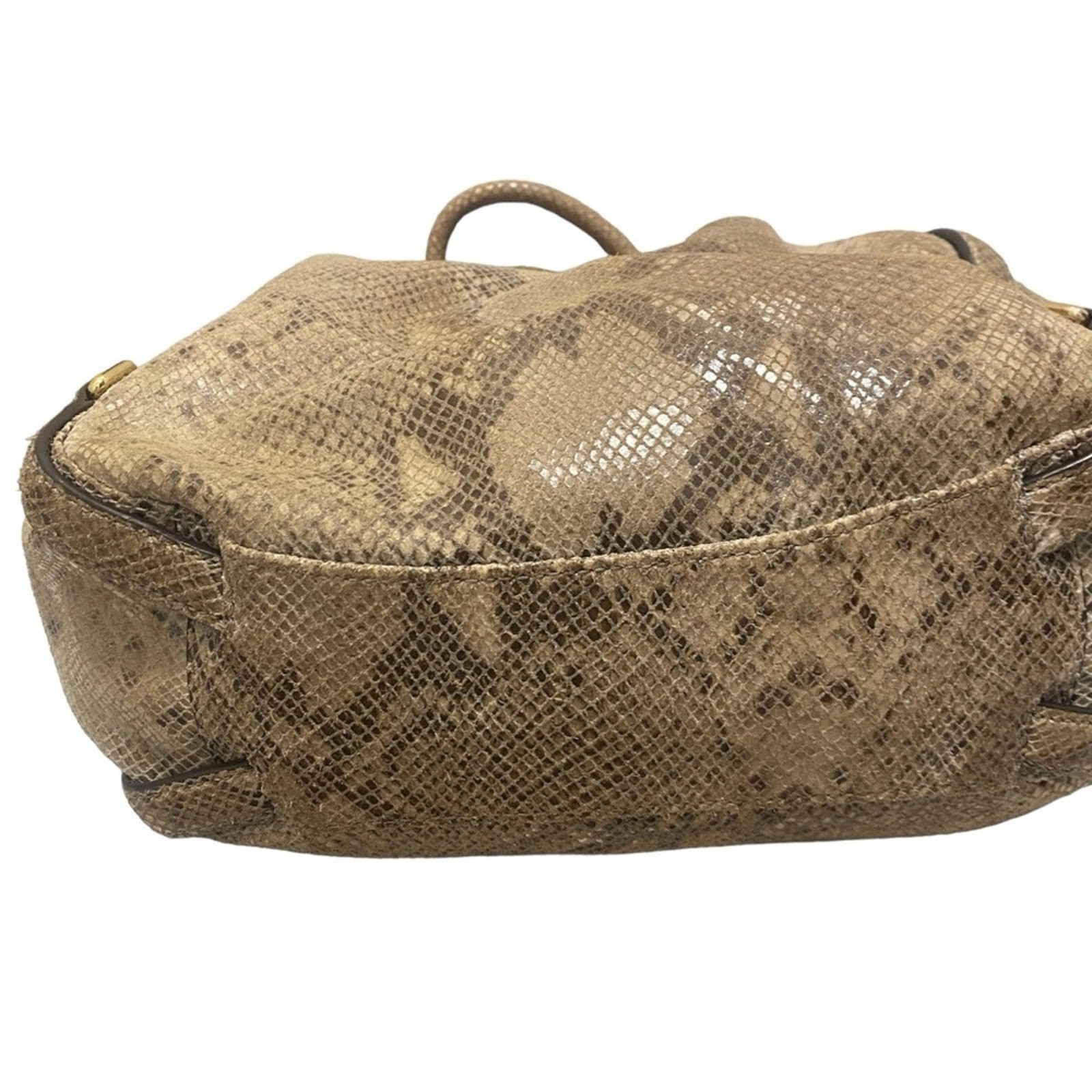 Michael Kors Beige Python Effect Leather and Sued… - image 9