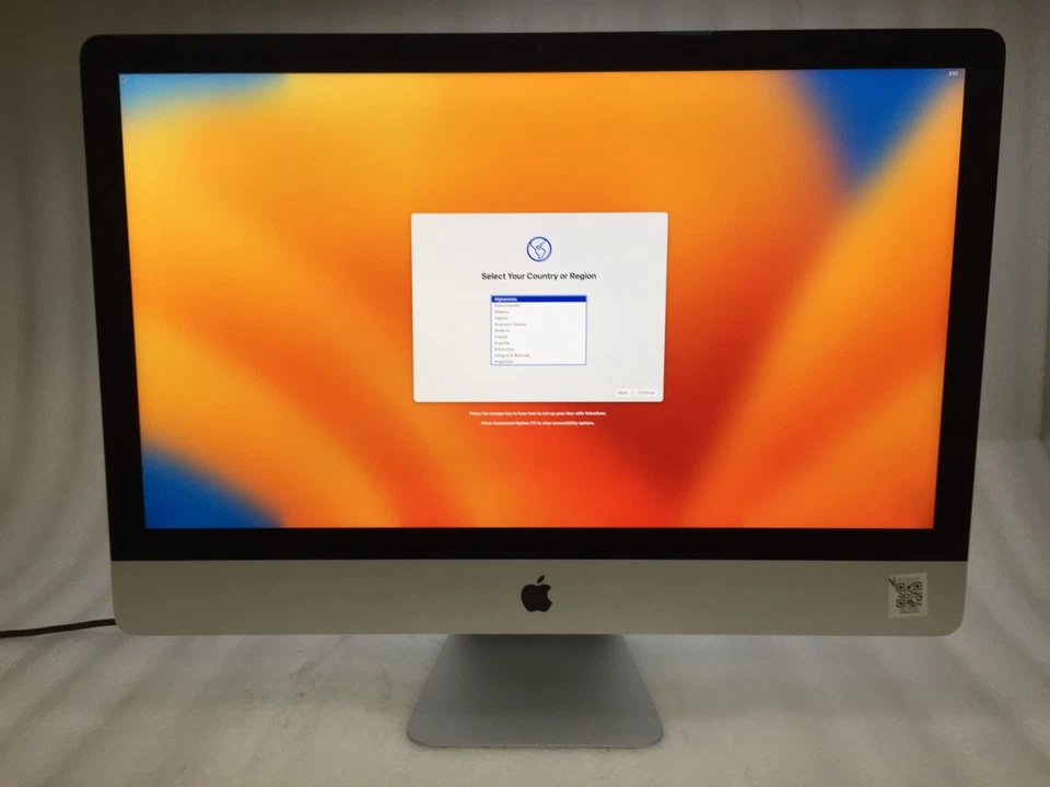 Apple iMac A1419 2017 Core i5-7500 3.4GHz 16GB RAM 1TB Fusion HDD/SSD Ventura - Image 4 of 4