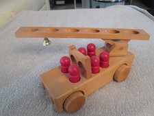 vintage Ostheimer Konrad Keller Feuerwehrwagen Feuerwehr Holzspielzeug