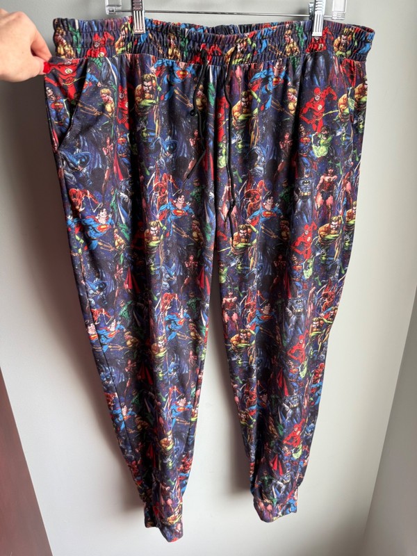 The Legging Lass DC Justice League Print Joggers Men's/Unisex Size 2X/3X TC2