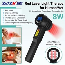 8W LLLT Cold Laser Therapy Device for Arthritis Back Pain Sciatica 650nm 808nm