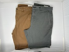 (2) Rag Bone Shorts Adult 33 Cotton Chino Button Fly Pockets Made In USA Men's
