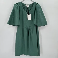 Pomander Place by Tuckernuck Green Finley Flutter Sleeve Dress sz XL Mini Length