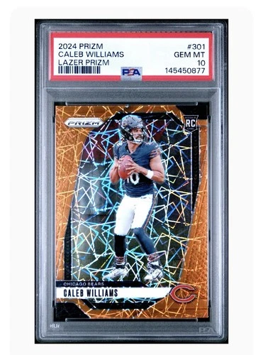 2024 Panini Prizm Caleb Williams Lazer Prizm #301 Rookie PSA 10 Chicago Bears