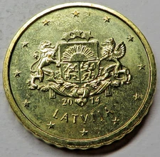 Latvia 10 Euro Cent 2014 BU