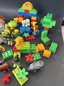 HUGE LEGO Duplo ZOO LOT My First Zoo Set #6136 #4962 #10971 Giraffe Tiger Polar