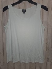 Eileen Fisher size PM Shirt Sleeveless Tank Knit 100 Silk Top
