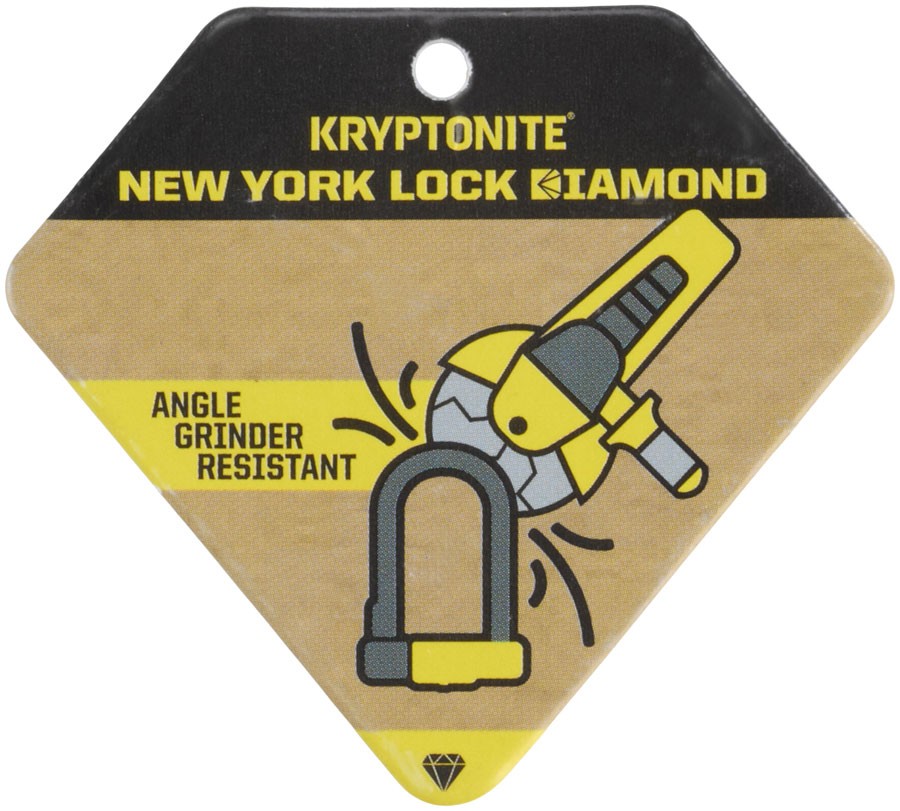 Kryptonite New York Diamond Standard U-Lock - 26mm Hardened Steel, Twist & Cut
