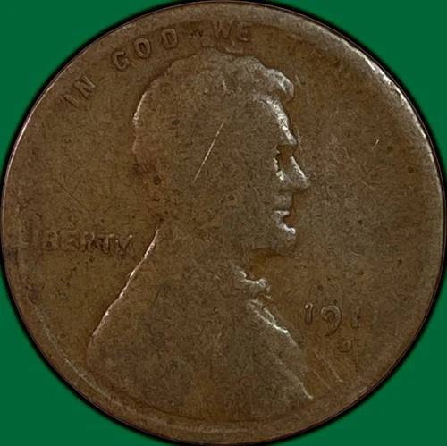 1911-D Lincoln Wheat Cent Good G Coin #34266