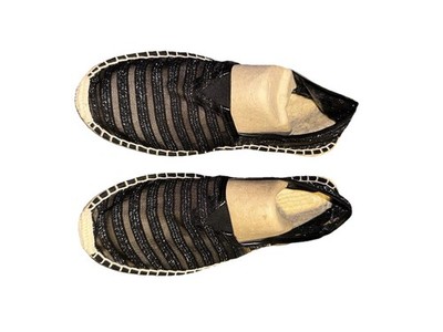 Alexis Leroy Women's Shoe Size 40 /9 .5Closed Toe Perforated Slip On Espadrilles
