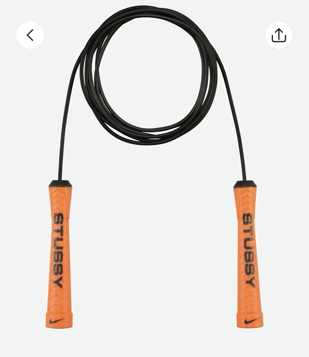 STUSSY NIKE SPEED ROPE なわとび 縄跳び NEW Stussy x Nike Speed Rope Safety Orange In Hand 100% AUTHENTIC