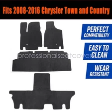 Front & Rear Floor Mats Carpet Velour Fits 2008-2016 Chrysler Town and Country