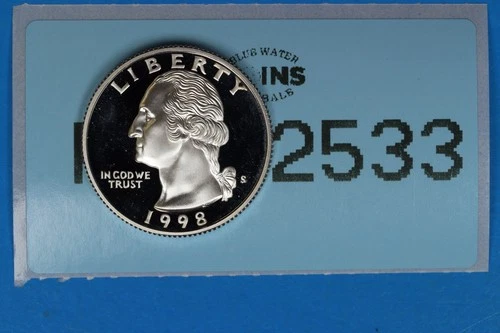 1998-S 25C WASHINGTON SILVER QUARTER DOLLAR PROOF RAW-2533