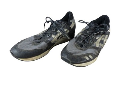 Asics Gel Liyte III Sneaker 45 UK 10 schwarz/grau Mesh/Leder Turnschuhe (21459)