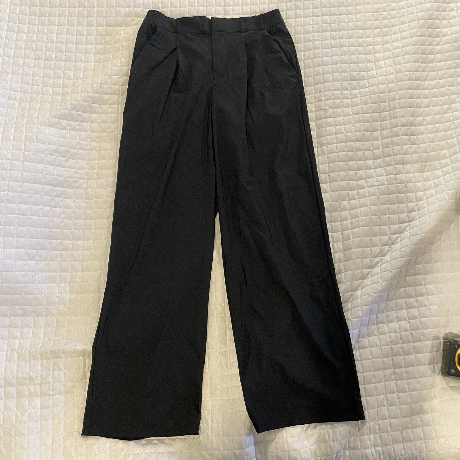 Old Navy Pixie Wide Leg Pants Women S Black Pull On Stretch Business Casual NWOT