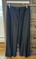 D&G Dolce&Gabbana Women’s Pinstripe Dress Pants Size 40 US 4–6, Black Wool Blend