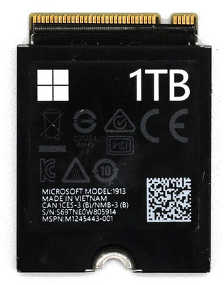 1TB Microsoft SSD M.2 2230 NVMe PCIe 3x4 w/ OEM Heatsink Cage