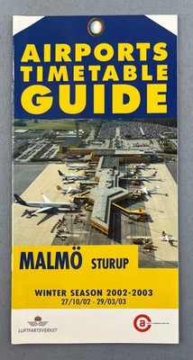 Malmö Sturup Flughafen Fahrplan Winter 2002/2003 Schweden MMX Fluggesellschaft Flug