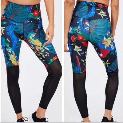 Nike Power Hyper Femme 7/8 Floral Mesh Leggings Multicolor Medium