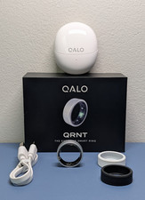 Qalo QRNT Smart Ring Health Tracker SIZE 11 Silver w/ Black White Covers NEW