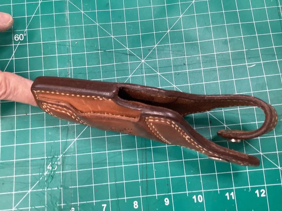 Funda de cinturón Bianchi #19AL mediana automática hacia adelante no se puede usar marrón claro Foto 4 de 4