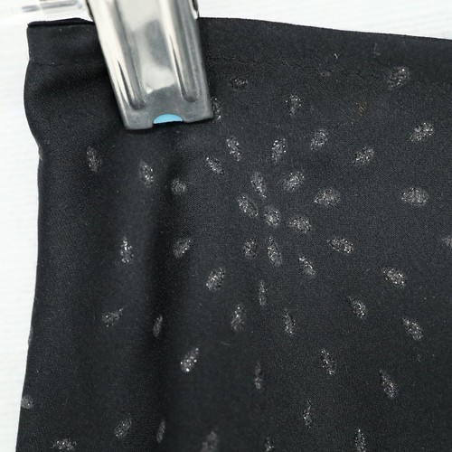 WHBM Skirt Womens 2 Black Flare Shimmer Detail Midi Satin A-line Career Formal - Picture 6 of 11