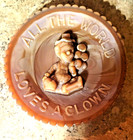 Mosser Art Slag Glass The World Loves A Clown Mini Plate In Brown  — photo 2
