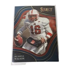 Russell Wilson #171 2022 Panini Select Draft Picks Field Level Blue NC State