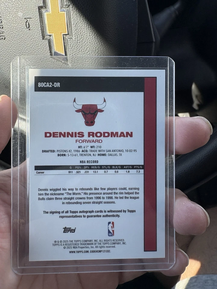 Topps Cromo Dennis Rodman 45 Aniversario/50 Foto 2 de 2
